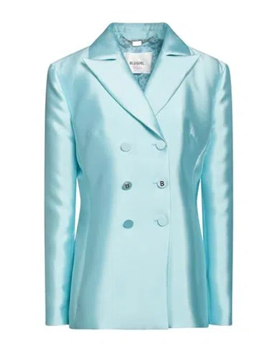 Blugirl Blumarine Woman Blazer Turquoise Size 10 Polyester In Blue