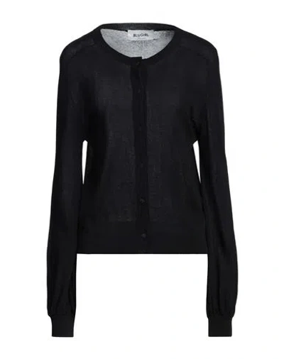 Blugirl Blumarine Woman Cardigan Black Size 10 Viscose, Polyamide