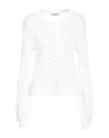 Blugirl Blumarine Woman Cardigan White Size M Viscose, Polyamide