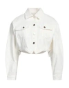 Blugirl Blumarine Woman Denim Outerwear White Size 6 Cotton