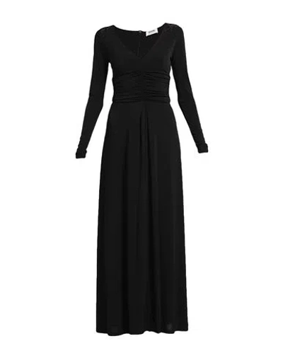Blugirl Blumarine Woman Maxi Dress Black Size L Polyester, Elastane