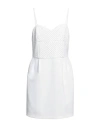 Blugirl Blumarine Woman Mini Dress White Size 8 Polyester, Elastane In White