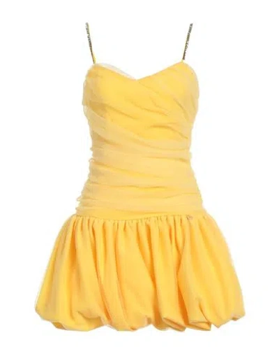 Blugirl Blumarine Woman Mini Dress Yellow Size 4 Polyamide In Yellow