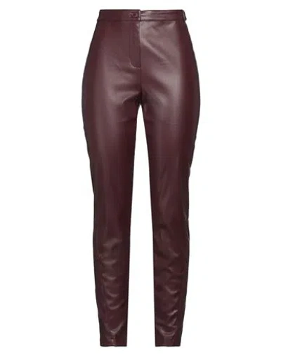 Blugirl Blumarine Blugirl Woman Pants Burgundy Size 4 Polyester, Polyurethane In Red