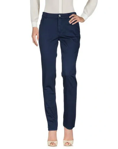 Blugirl Blumarine Woman Pants Midnight Blue Size 10 Cotton, Elastane