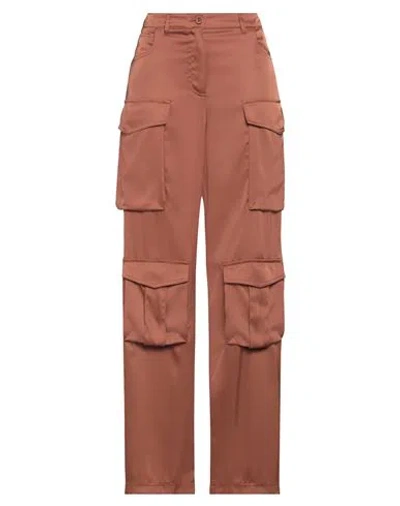 Blugirl Woman Pants Tan Size 6 Polyester, Elastane In Brown