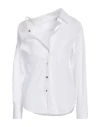 Blugirl Blumarine Woman Shirt White Size 4 Cotton, Polyamide, Elastane