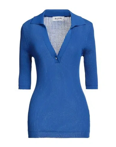 Blugirl Blumarine Woman Sweater Blue Size 8 Viscose, Polyamide