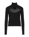Blugirl Blumarine Woman Turtleneck Black Size M Wool, Polyamide, Viscose, Cashmere In Black