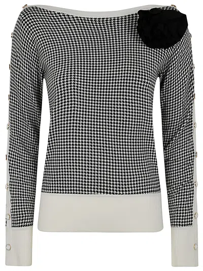 Blugirl Boat Neck Sweater In Multi