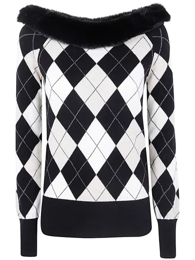 Blugirl Boat Neck Sweater In Black