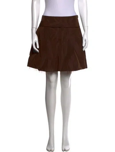 Pre-owned Blugirl Bow Accents Mini Skirt W/ Tags In Brown