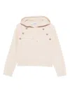 Blugirl Drawstring Hooded Sweatshirt In Neutral