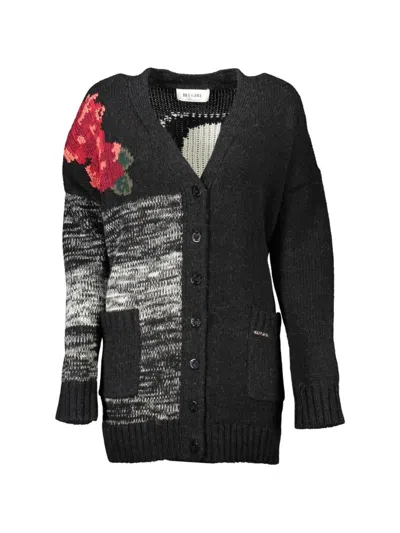 Blugirl Nero Acrylic Women Cardigan In Black