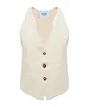 Blugirl Button-front Vest In Neutral