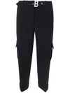 Blugirl Cady Stretch Wool Cargo Trousers In Black
