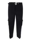 Blugirl Cady Stretch Wool Cargo Trousers In Black