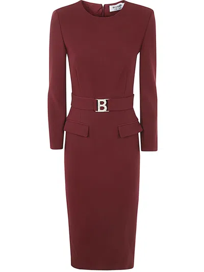Blugirl Cady Stretch Wool Dress In Red