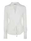 Blugirl Popeline Stretch Voile Slim Shirt In White