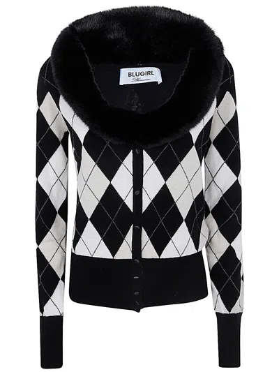 Blugirl Cardigan Sweater In Black