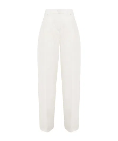 Blugirl Casual Pants With Belt Loops In White