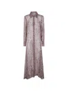 Blugirl Chiffon Animal Print Extra Long Shirt In Brown