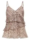Blugirl Chiffon Top In Brown