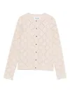 Blugirl Diamond-knit Cardigan In Gray