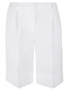 Blugirl Classic Plain Trouser Shorts In Gesso