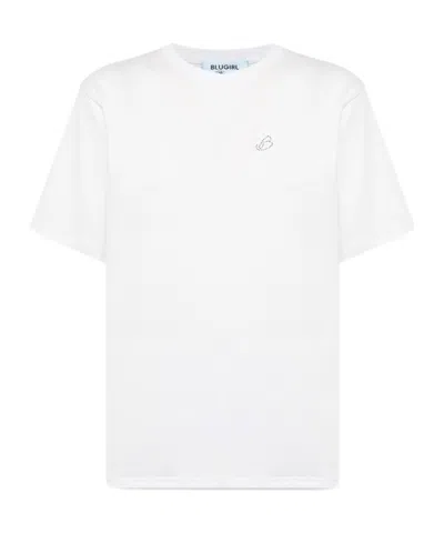 Blugirl Crew Neck Short-sleeved T-shirt In Brown