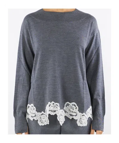 Blugirl Crew Neck Sweater In Gray