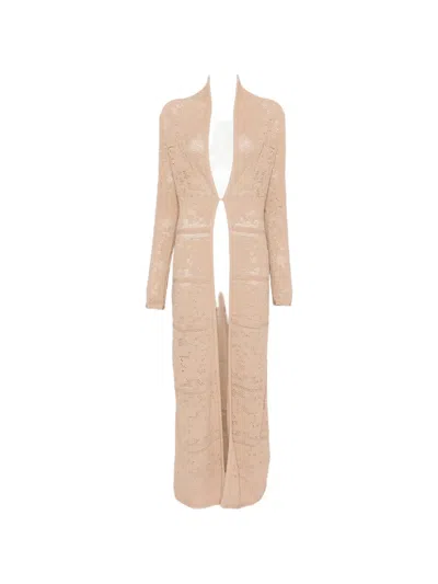 Blugirl Crochet-knit Long-line Cardigan In Neutral