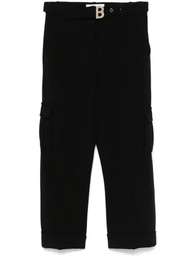 Blugirl Cropped Cargo Pants In Black