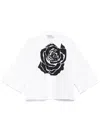 Blugirl Printed Popeline Stretch Boxy Shirt In White
