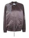 Blugirl Crystal-embellished Bomber Jacket In Brown