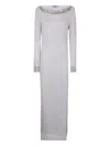 Blugirl Crystal-embellished Long Dress In Gray