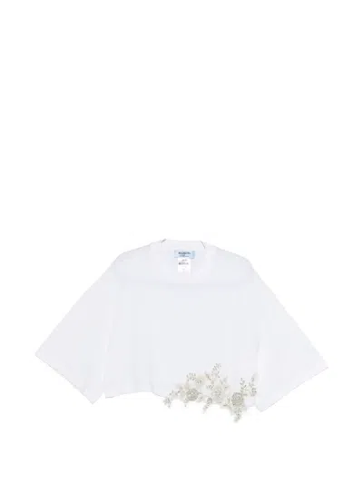 Blugirl Crystal-embellishment T-shirt In White