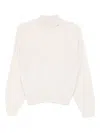 Blugirl Beige Wool And Cashmere Blend Sweater In White