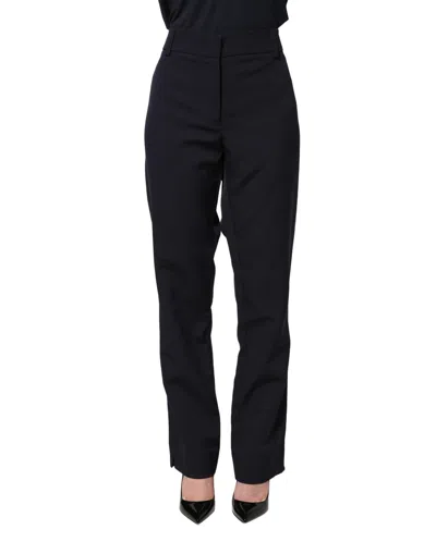 Blugirl Dark Blue High Waist Straight Dress Formal Trouser Women's Pants