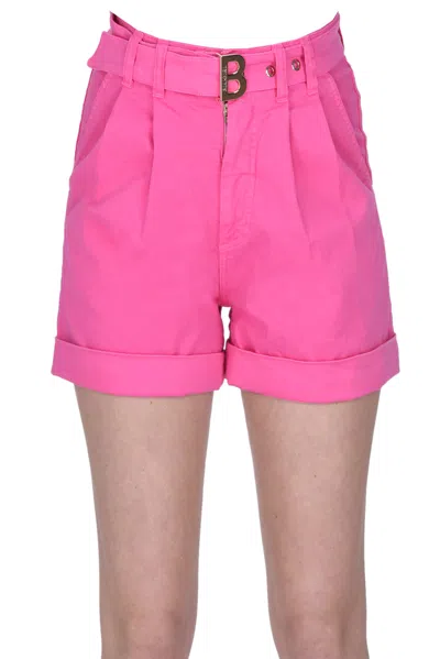 Blugirl Denim Shorts In Fuxia
