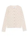 Blugirl Diamond-knit Cardigan In Neutral