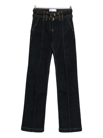 Blugirl Double-belt Jeans In Black