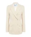 Blugirl Double-breasted Long Sleeve Suit Jacket In Neutral