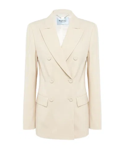 Blugirl Double-breasted Long Sleeve Suit Jacket In Neutral