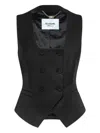 Blugirl Double-breasted Waistcoat In Black
