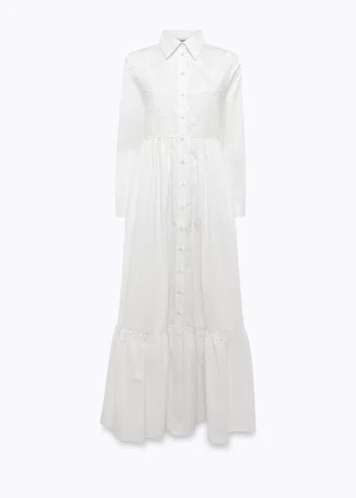Blugirl Dress Dress Ra6139-t544a In Bianco Ottico (11111)