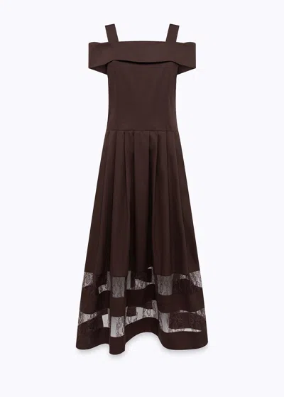 Blugirl Dress Dress Ra6154-t544a In Fondente (90913)
