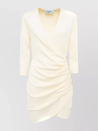 BLUGIRL DRESS V-NECKLINE 3/4 SLEEVES