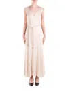 Blugirl Ribbed Twist-front Maxi Dress In Beige Beige