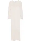Blugirl Beige Midi Dress With Floral Texture